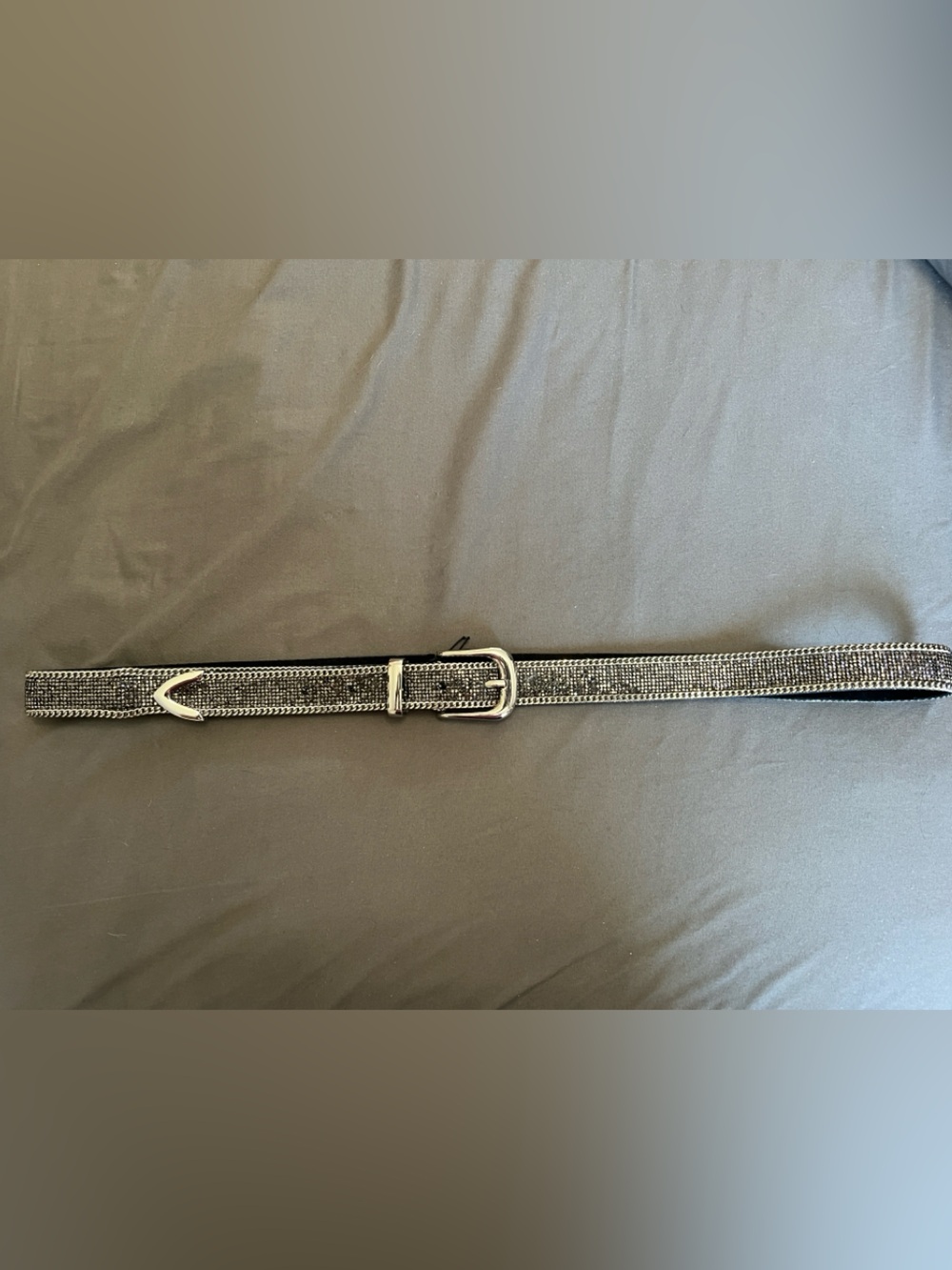 Reitmans Sparkling Silver Rhinestone Belt